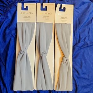Athleta Knotted Headband - Set of 3 - Gray